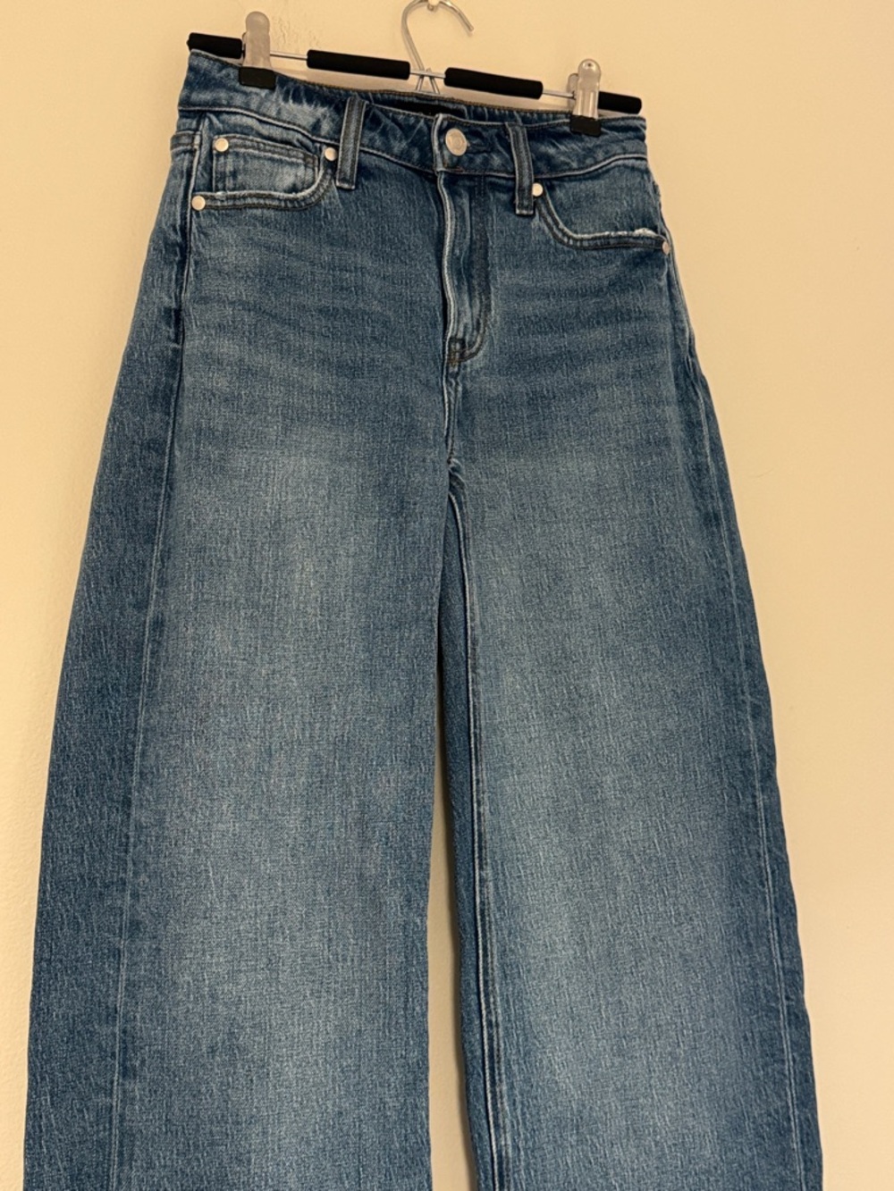 Quince High-Rise Wide-Leg Jeans in Medium Blue - Picture 10 of 15